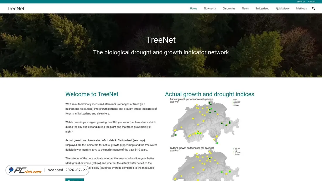 Screenshot of treenet.info