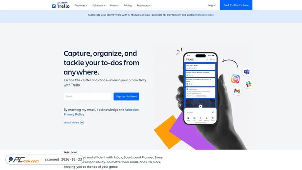 Screenshot van trello.com