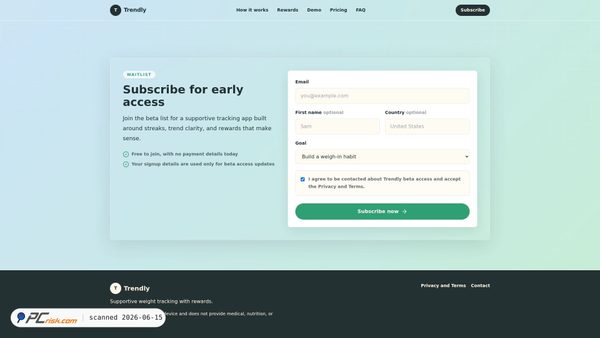 trendly-rewards.xyz screenshot