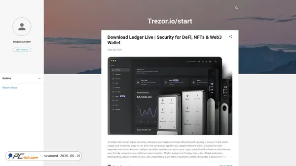 trezorio-start.blogspot.com screenshot