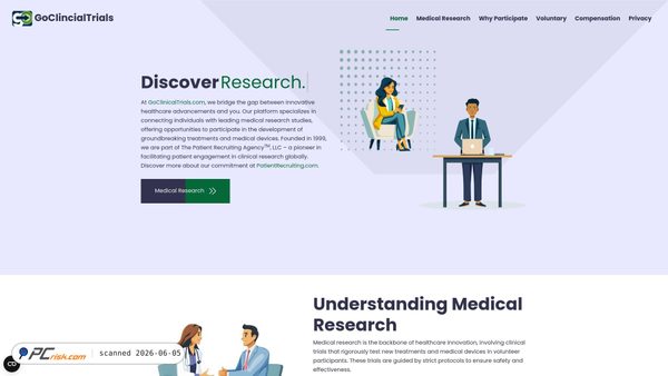 trial.goclinicaltrials.com screenshot