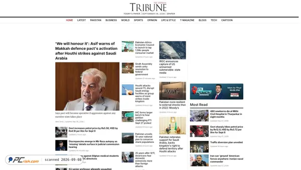 Zrzut ekranu tribune.com.pk