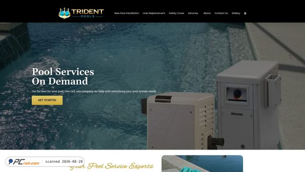 Capture d’écran de tridentpoolsnj.com
