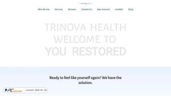 trinovahealth.com screenshot