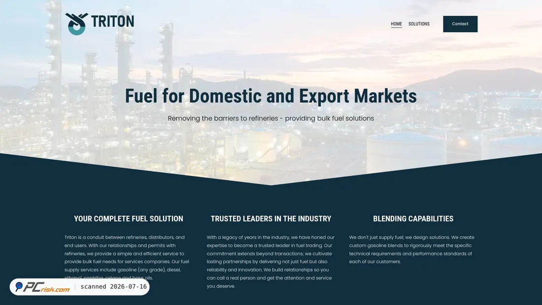 Screenshot of tritontrading.com