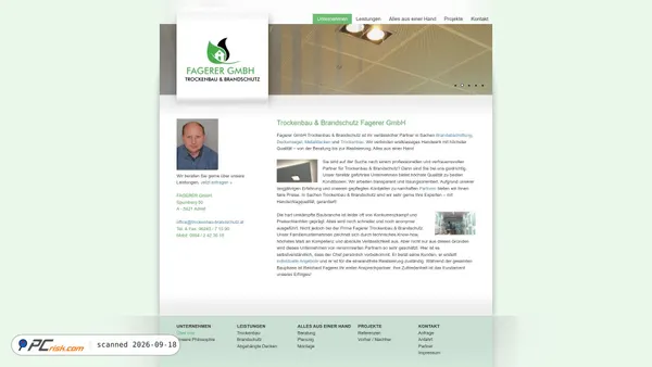 trockenbau-brandschutz.at Screenshot