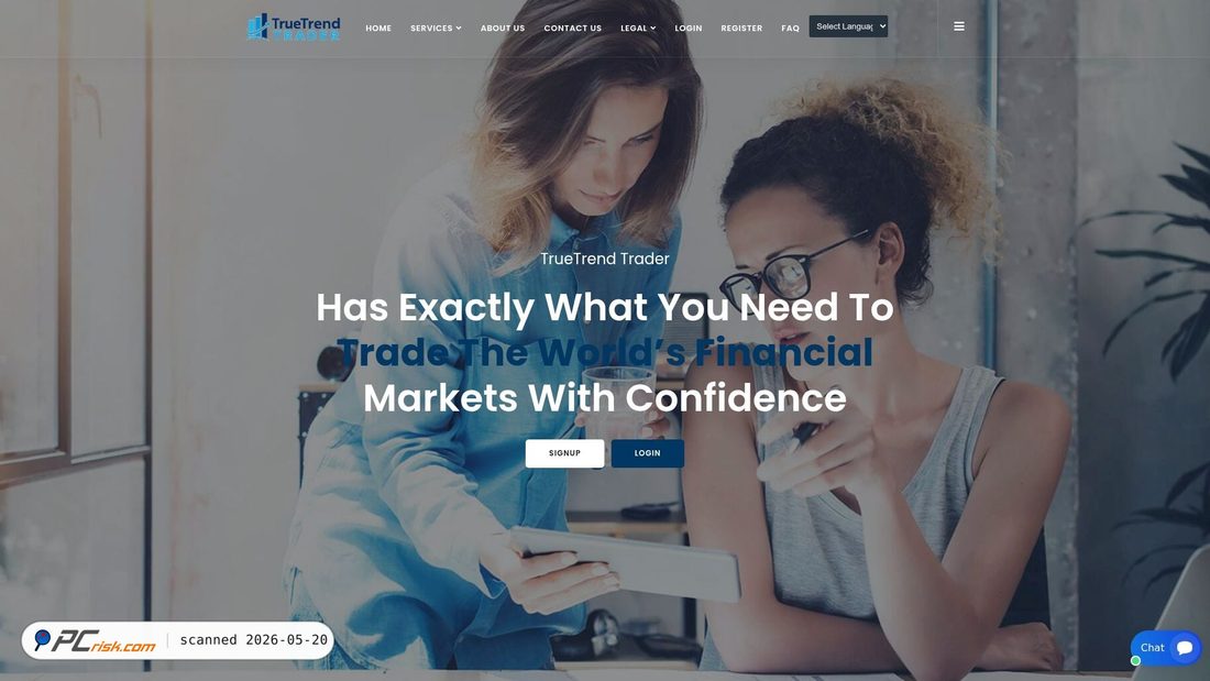 Screenshot von truetrendtrader.com