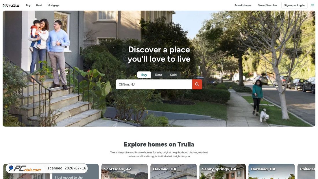 Screenshot of trulia.com