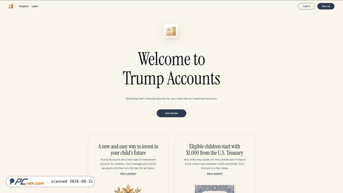Is trumpaccount.com Safe? Security Scan Report | PCrisk