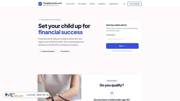 trumpaccounts.com screenshot