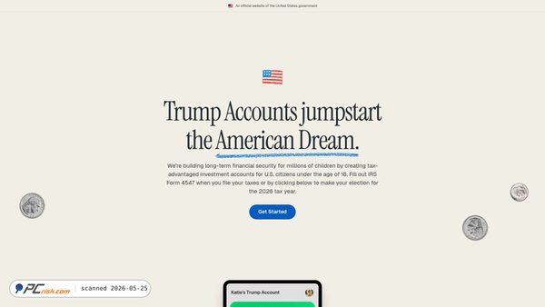 trumpaccounts.gov screenshot