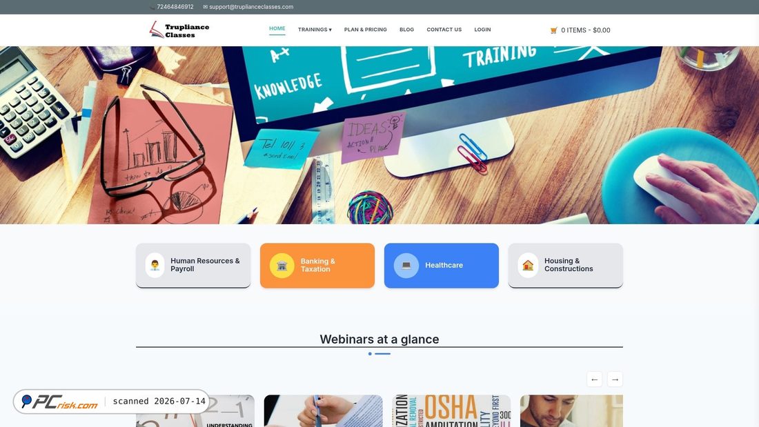 Screenshot of truplianceclasses.com