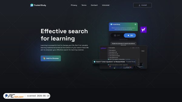trustedstudysearch.com screenshot