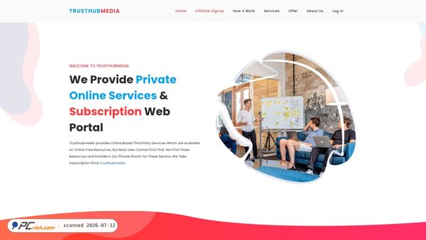 trusthubmedia.com screenshot