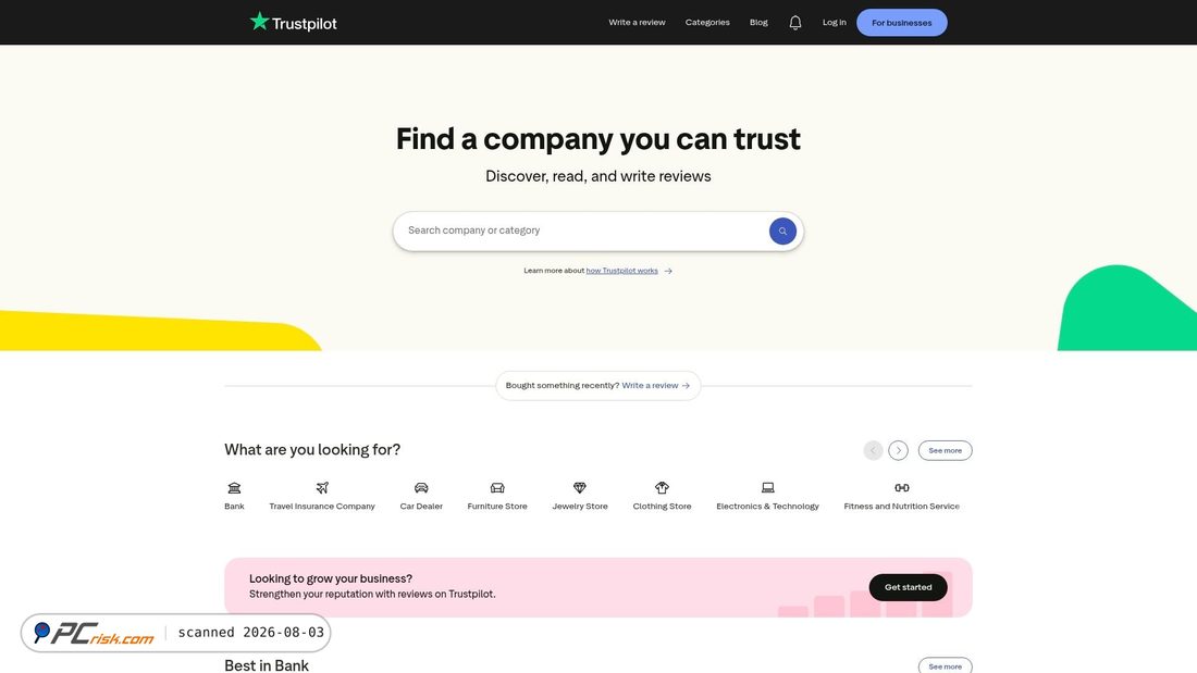 Screenshot von trustpilot.com
