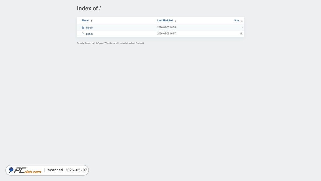 Screenshot von trustwalletmail.net