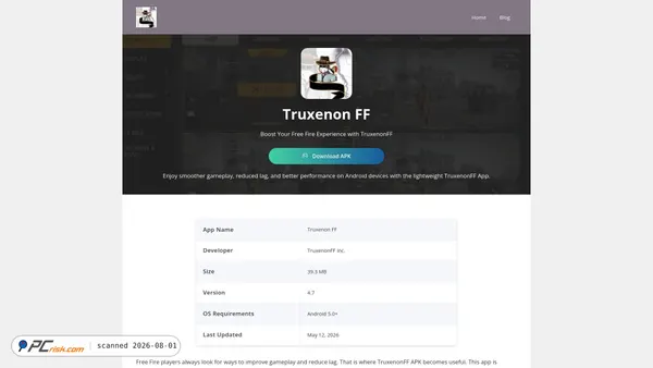 truxenonff.com screenshot