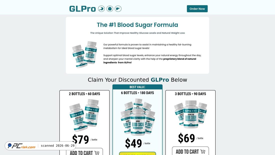 Screenshot of tryglpro.com