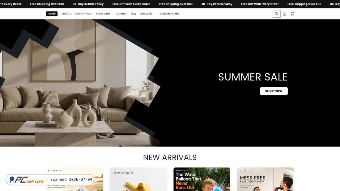 Screenshot of trymaisonrose.com
