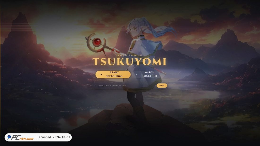 Captura de ecrã de tsukuyomi.tv