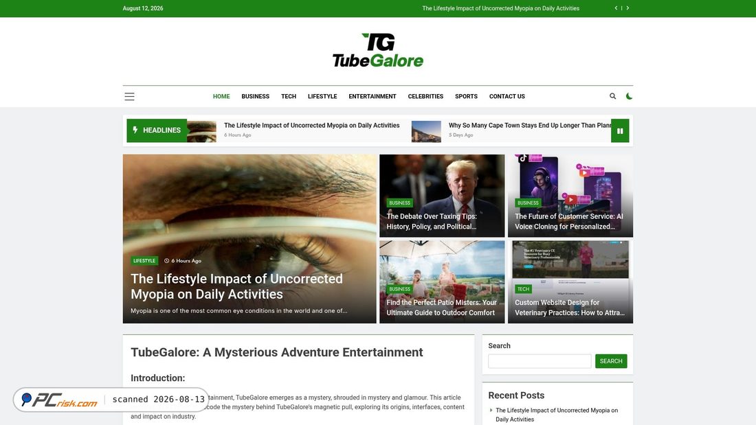 Screenshot of tubegalore.uk