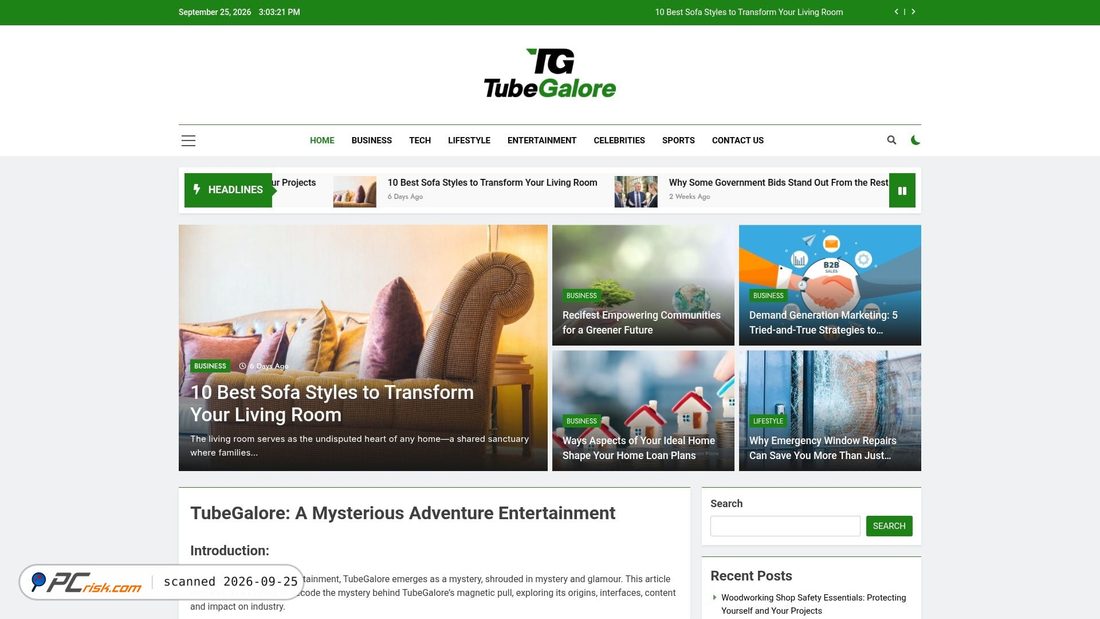 Ist tubegalore.uk sicher? Sicherheits-Scan-Bericht | PCrisk