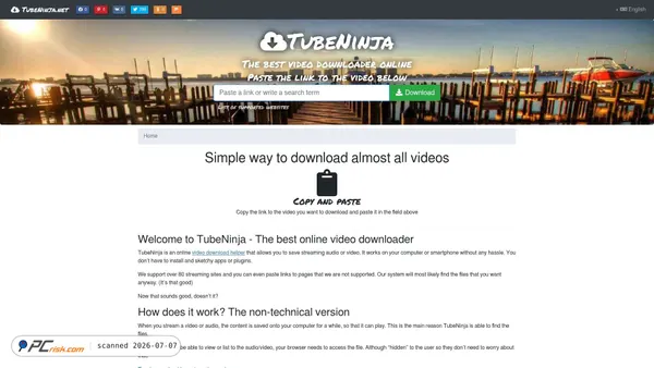tubeninja.net screenshot
