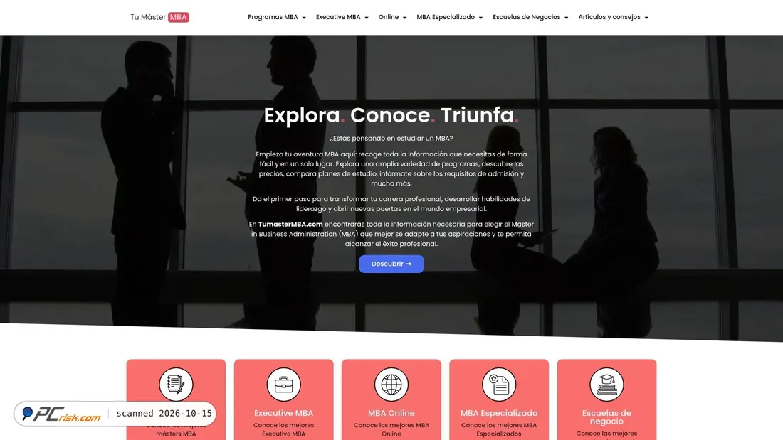 Screenshot of tumastermba.com