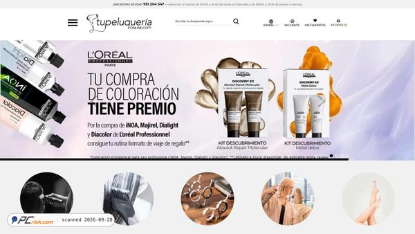 Captura de tupeluqueriaonline.com