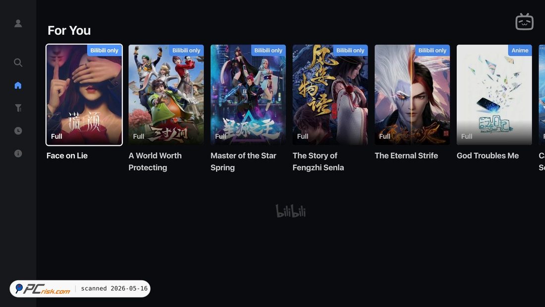 Screenshot di tv.bilibili.tv