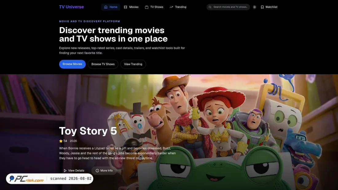 Screenshot of tvuni.online