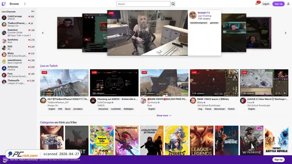 twitch.tv screenshot