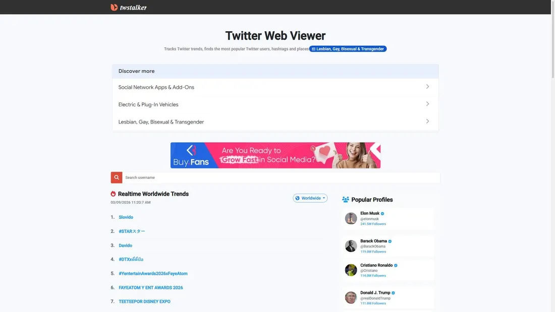 Captura de pantalla de twstalker.com