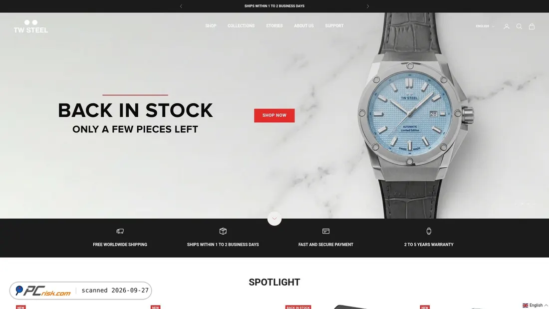 Captura de ecrã de twsteel.com