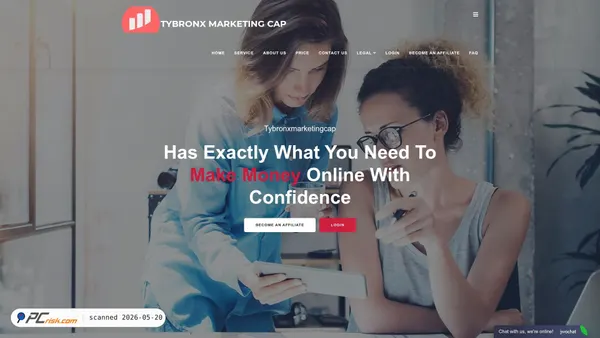 tybronxmarketingcap.live screenshot