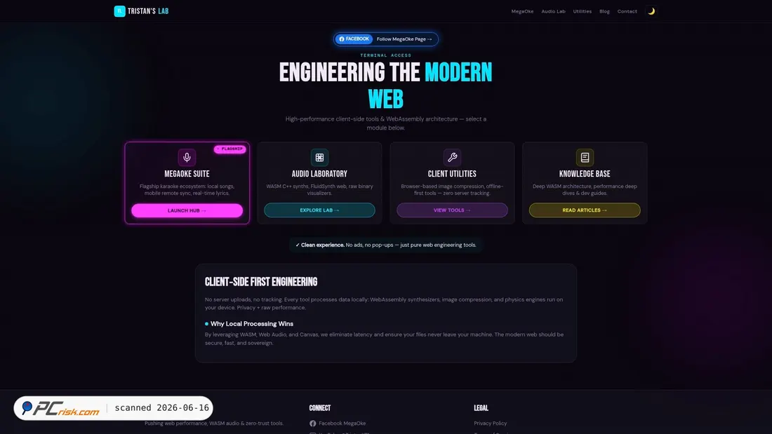 Screenshot di tyfmegaoke.com