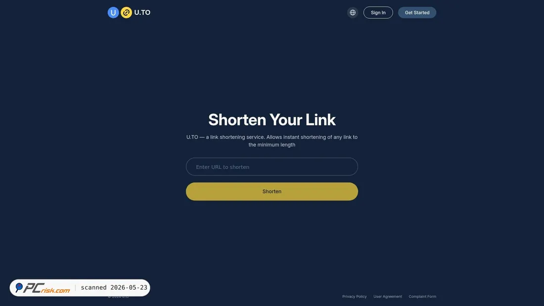 Screenshot of u.to