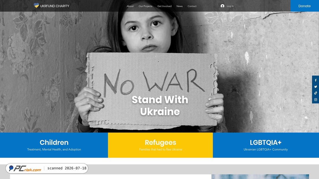 Screenshot von uadns.com