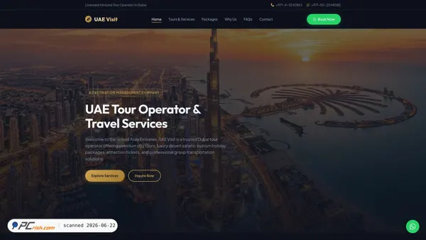 uaevisit.com screenshot