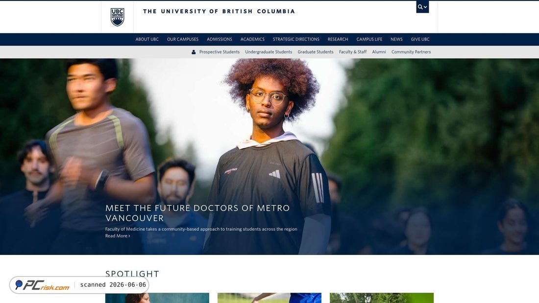 Screenshot of ubc.ca