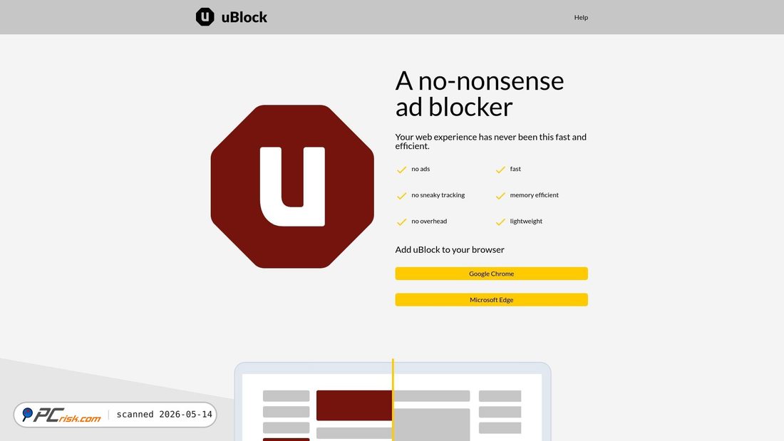 Screenshot von ublock.org