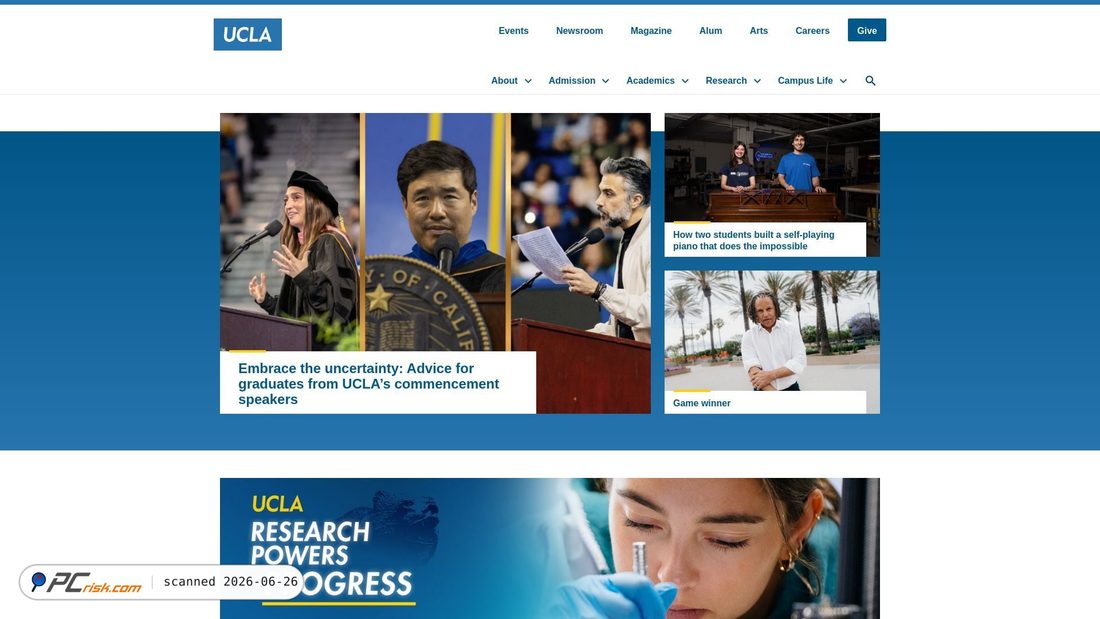 Screenshot von ucla.edu
