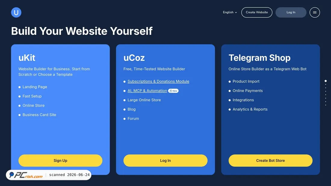 Captura de pantalla de ucoz.com