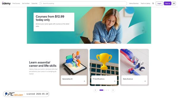 udemy.com screenshot
