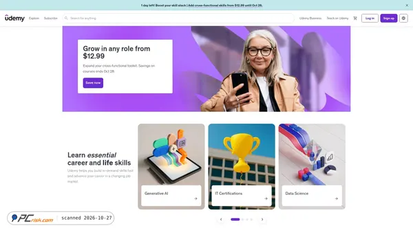 Capture d’écran de udemy.com