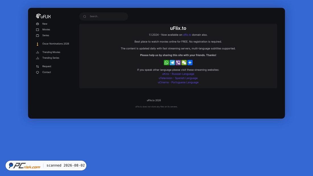Screenshot of uflix.to