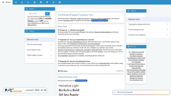 Zrzut ekranu ufonts.com