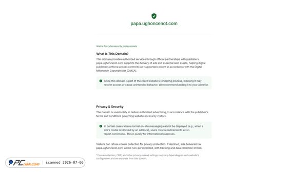 ughoncenot.com screenshot