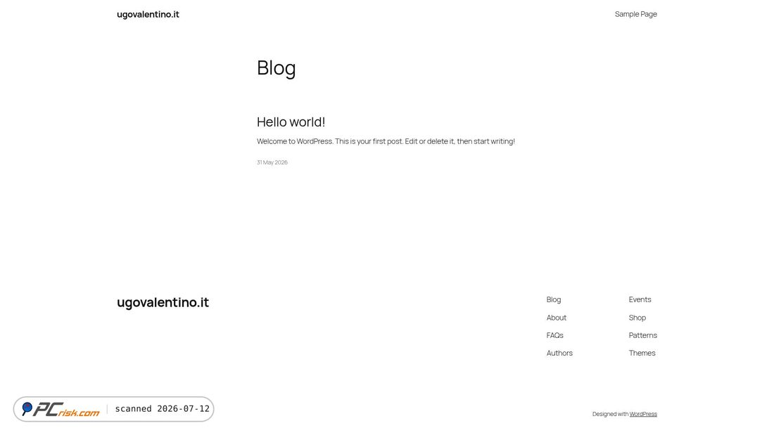 Screenshot of ugovalentino.it