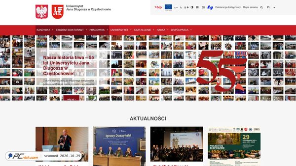 Screenshot di ujd.edu.pl